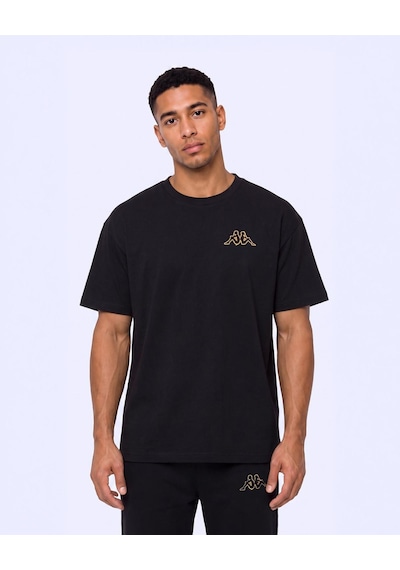 Kappa Authentic Omasy Tur Erkek Siyah Oversize Tişört