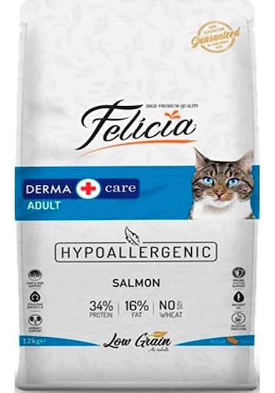 Felicia HypoAllergenic Somonlu  Az Tahıllı Yetişkin Kedi Maması 2 KG