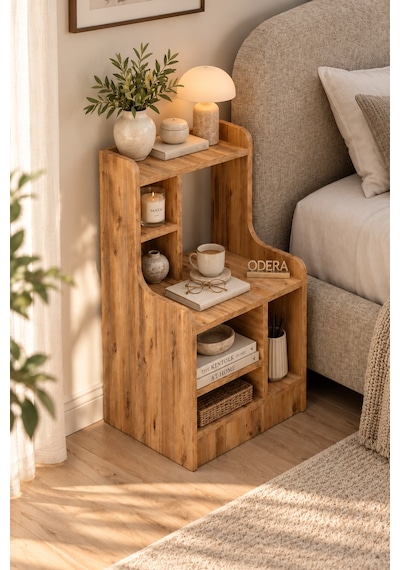 Odera Kahverengi Çok Bölmeli Raflı Komodin 42x30x70 Cm Açık Raflı Çok Amaçlı Yan Sehpa Ve Organizer Diğer Odera Kahverengi Çok Bölmeli Raflı Komodin 42x30x70 Cm Açık Raflı Çok Amaçlı Yan Sehpa Ve Organizer Diğer