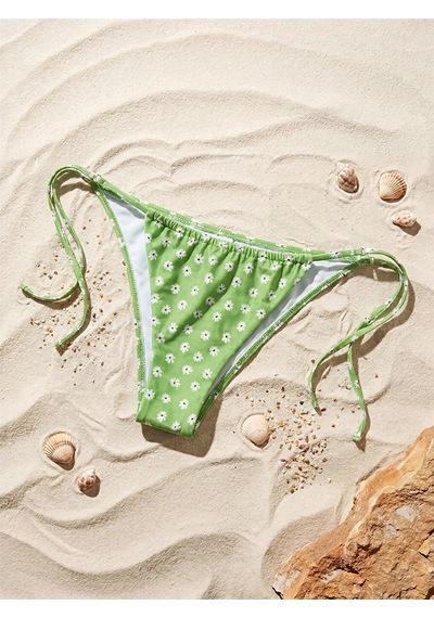 Lcw Dream Yeşil Desenli Kadın Bikini Alt