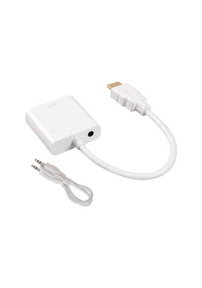 Hdmi To Vga Ses Çıkışlı Kablo Çevirici Dönüştürücü  Adaptör