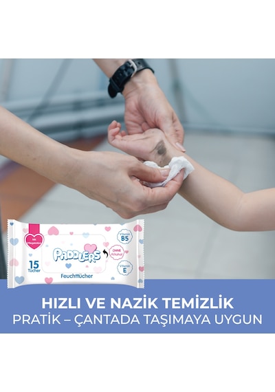 Paddlers Cep Mendili 45 Yaprak (3 Paket x 15’li) – Yumuşak ve Dayanıklı