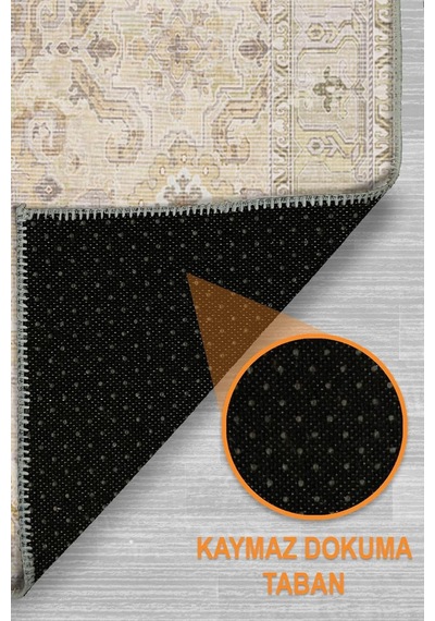 Depoba Murans Kadife Modern Kaymaz Pamuk Tabanlı Yıkanabilir Antibakteriyel Salon Halısı 160x230 Diğer