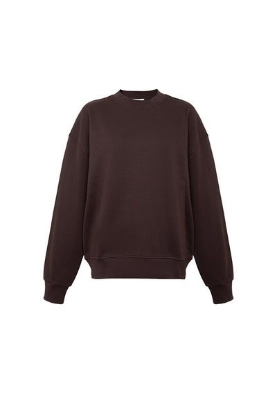 Mavi Yuvarlak Yaka Basıc Sweatshırt Black Coffe Kahverengi Kadın Sweatshirt M1s10576-70240