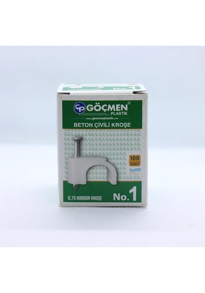 Göçmen Plastik Beton Çivili Kroşe No1 100 Adet