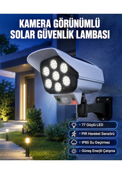 Kargo Kablosuz, Güneş Paneliyle Şarj Olan Dış Mekan Lambası 8-10 Saat Aydınlatma Süresi Najmaddin