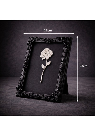 Monarch Rose Kabartma Gül Model Varaklı Premium Tablo 170mm X 230mm