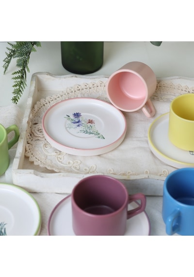 Keramika Elegant Blossoms Stackable Çay Takımı 12 Parça 6 Kişilik 21788-93 Krem