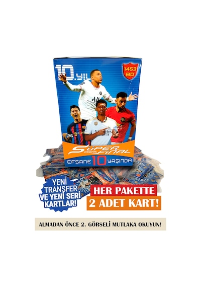 Futbolcu Kartları Süper Final 200 Adet 400 Kart 2023 Futbol Oyun Kartları Yeni Sezon