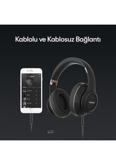 Stereo Bluetooth Kablosuz Kafaüstü Kulaklık Mikrofonlu