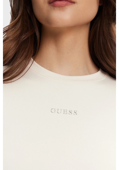 Guess Bayan T Shirt V5rı10 Kcd02 G6k5 Ekru Ekru