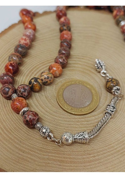 Jasper Taşı 99luk Tesbih 8.5mm 53086 Çok Renkli