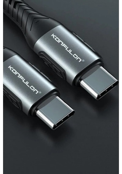 Bezos Konfulon Dc43 Type-c To Type-c 1m Örgü 60w Hızlı Şarj Kablo - Yeşil Nıda
