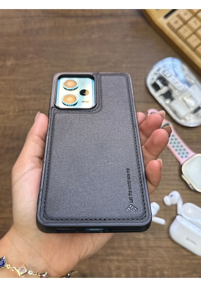Samsung Galaxy Note 20 Ultra Uyumlu Premium Deri Dokulu Darbelere Dayanıklı Nazal Silikon Kılıf Siyah
