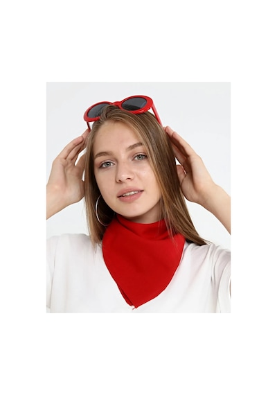 Herşeynota Kırmızı Düz Fular - Bandana - 23 Nisan, 29 Ekim, 30 Ağustos, 19 Mayıs Tören %100cotton Çok Renkli