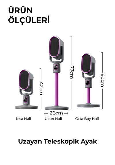 Robo Teleskopik Ayaklı Isıtıcı