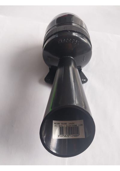 Mesan 24V DC İki Sesli Elektronik Siren Siyah