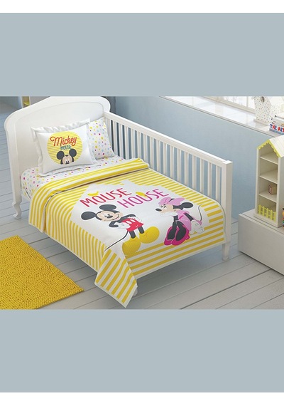 Taç Lisanslı Bebek Pike Takımı Minnie&Mickey Baby