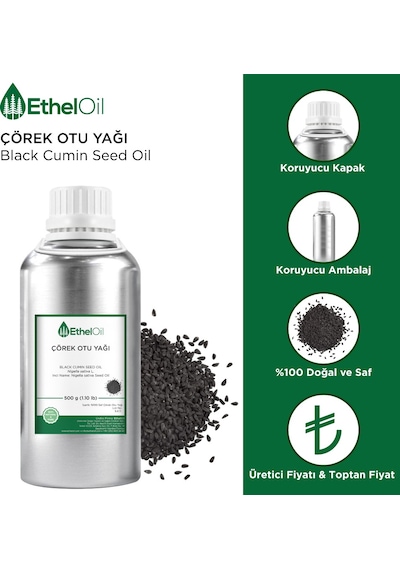 Etheloil Çörek Otu Sabit Yağı 500 G