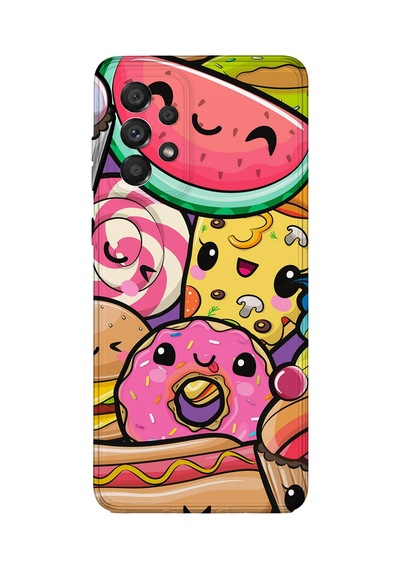 Samsung Galaxy M52 Uyumlu Baskılı Şeffaf Telefon Kılıfı Koleksiyon: Snacktoon Delight 5