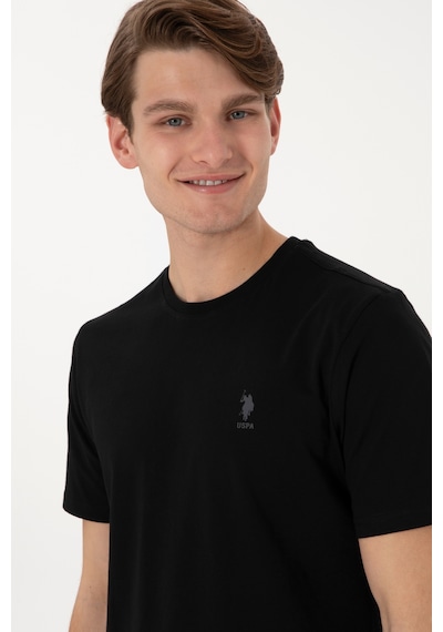 U.S. Polo Assn. Erkek Regular Fit Bisiklet Yaka Siyah Tişört 50299544-VR046 U.S. Polo Assn. Erkek Regular Fit Bisiklet Yaka Siyah Tişört 50299544-VR046
