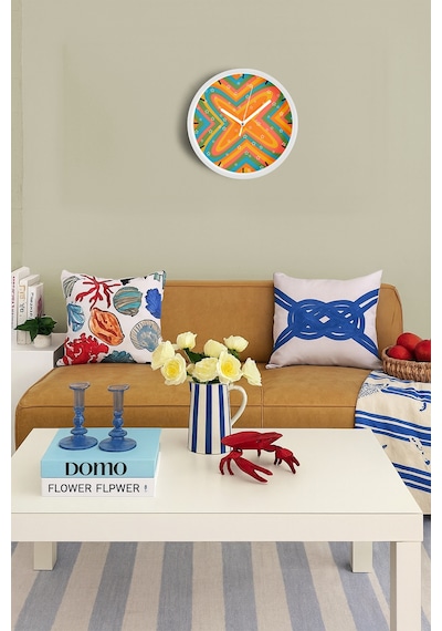 Modern Duvar Saati - 30cm - Önü Camlı Beyaz Kasa - Sessiz Mekanizma-jh0811 Beyaz