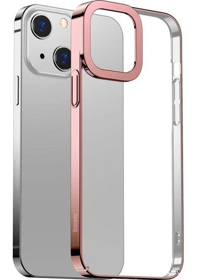 Baseus Glitter İphone 13 6.1inç Kılıf Renkli Kenar Şeffaf Silikon- 5775 Mh-hs8123-1497