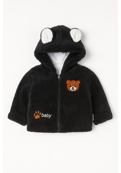 Uğur Bebe Siyah Renk Astarlı Peluş Kapüşonlu Ayıcık Nakışlı Bebek Hırkası Yumuşacık Ve Sıcak Tutar Siyah Siyah Uğur Bebe Siyah Renk Astarlı Peluş Kapüşonlu Ayıcık Nakışlı Bebek Hırkası Yumuşacık Ve Sıcak Tutar Siyah Siyah
