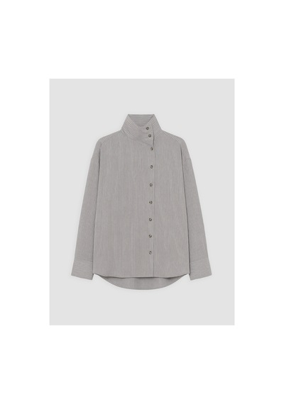 LC Waikiki Alıta Cıty Farkıyla Lcw Modest Gri Asimetrik Dik Yaka Çizgili Kadın Gömlek Gri - 931522880 Gri LC Waikiki Alıta Cıty Farkıyla Lcw Modest Gri Asimetrik Dik Yaka Çizgili Kadın Gömlek Gri - 931522880 Gri