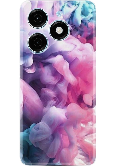 Tecno Uyumlu Spark 20 Spark 20c Kılıf Resimli Desenli Baskılı Silikon Pink Cloud 1305