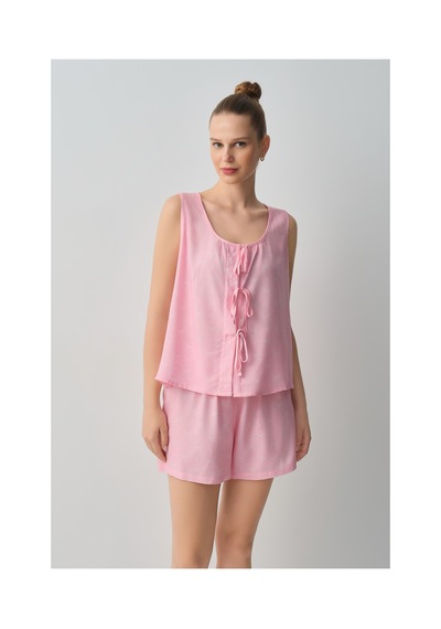 Suwen Cute Atlet Şort Pijama Takımı Wsh109102201083 Pembe