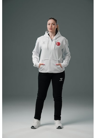 Hummel Armin Milli Takım Pamuklu Eşofman Üstü Beyaz