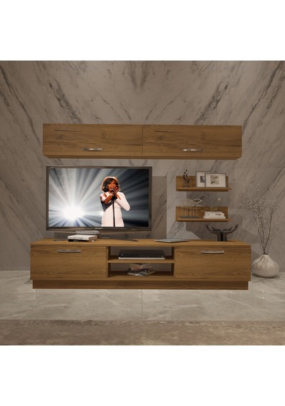 Decoraktiv Eko 5b Mdf Dvd Tv Ünitesi Tv Sehpası - Naturel Pera
