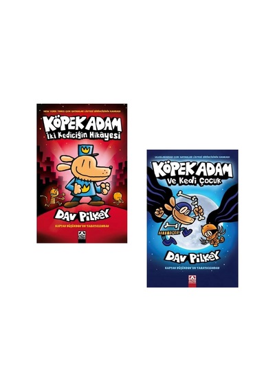 Köpek Adam Seti 3 Ve 4 İki Kediciğin Hikayesi + Kedi Çocuk Elifin Kitaplığı