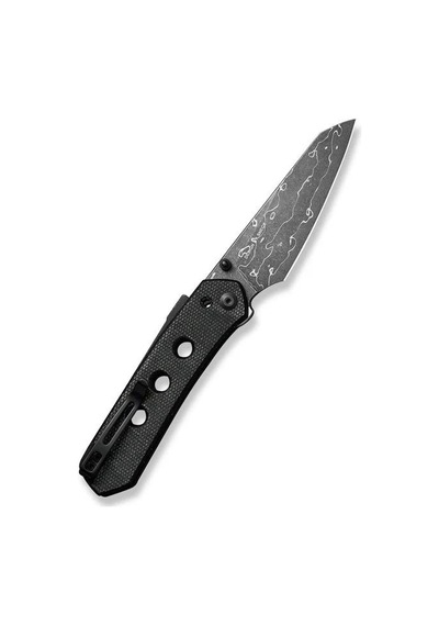 Civivi Vison Fg Canvas Micarta Black Damascus Kamp Çakı Siyah
