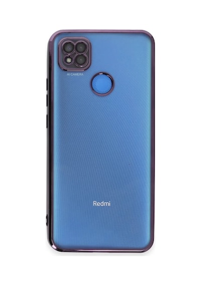 Xiaomi Redmi 9c Uyumlu Kılıf Lensli Silikon - Mor