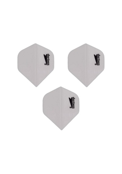 60 Adet (20 Set) Dartsan Dart Flight-Flayt. Beyaz. 100 Micron PET