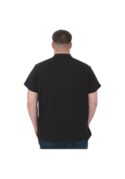 Mode Xl Büyük Beden Erkek T-shirt Polo Sail Boat U25302 Siyah Siyah