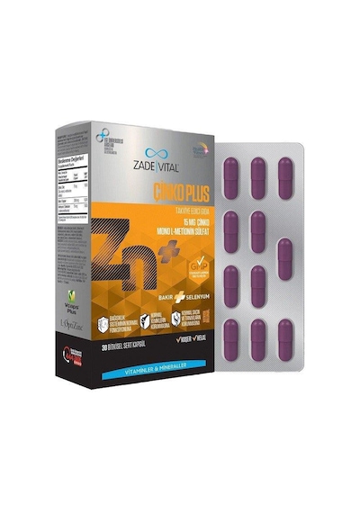 Zade Vital Çinko Plus 30   Kapsül