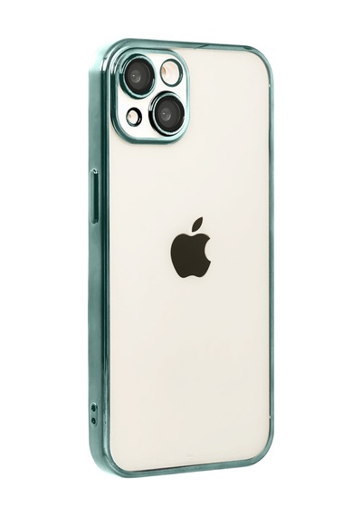 Apple iPhone  Uyumlu,  15 Razer Lensli Silikon - Yeşil