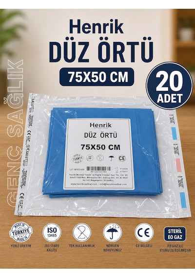 Steril Düz Örtü 75 50cm 20'li