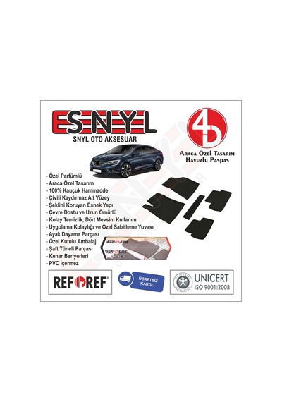Renault Megane 4 Sdn Refref 4D Paspas Ve 3D Bagaj Havuzu Sol Cep