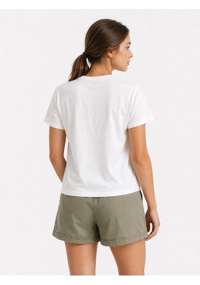 LOFT Boxy Fit Kadın Tshirt K.kol Off White Blue
