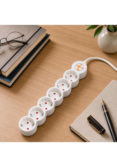 Tunçmatik Powerstrip 6 Altılı Anahtarlı Grup Priz 3m
