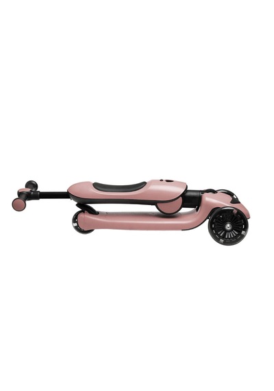 Casual 3 Tekerlekli Işıklı Katlanabilir Oturaklı Scooter Somon