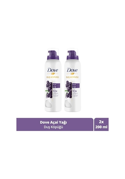 Dove Açai Yağı Duş Köpüğü 200 Ml X 2 Adet PKT.DOVE.040 Diğer