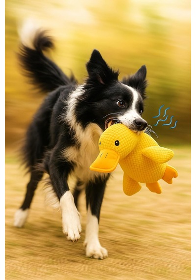 Köpek Oyuncağı Ördek Şekilli Peluş Sesli Ve Hışırtılı Dayanıklı Çiğneme Ve Isırma Oyuncağı Anti Stres Yumuşak Peluş Köpek Eğitim Ve Oyun Oyuncağı Sarı