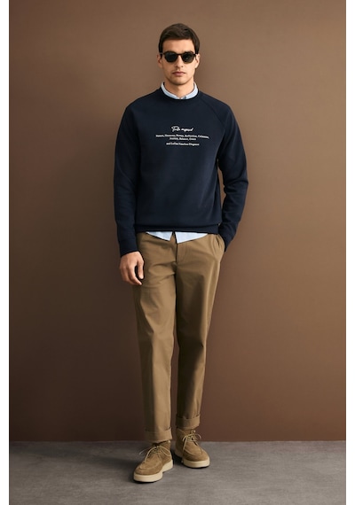 Lufian Cole Erkek Sweatshirt 112030199 Lacivert