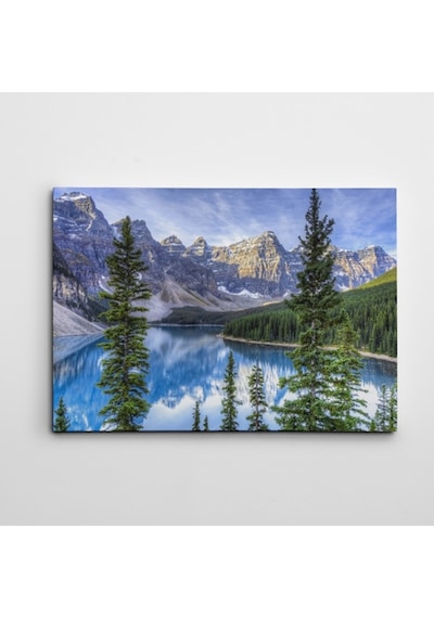 Çamlar Ve Göl Dekoratif Kanvas Tablo 70 X 100 Cm