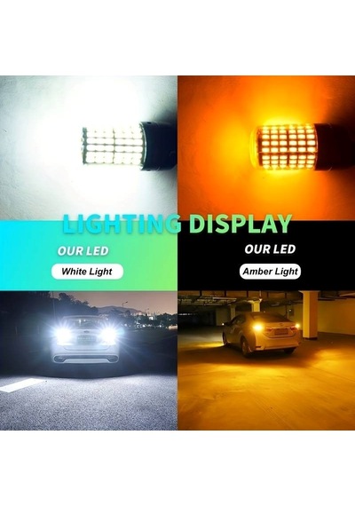 144 Ledli Ultra Parlak Geri Vites Park Ampül Tek Duy Beyaz 2 Ade